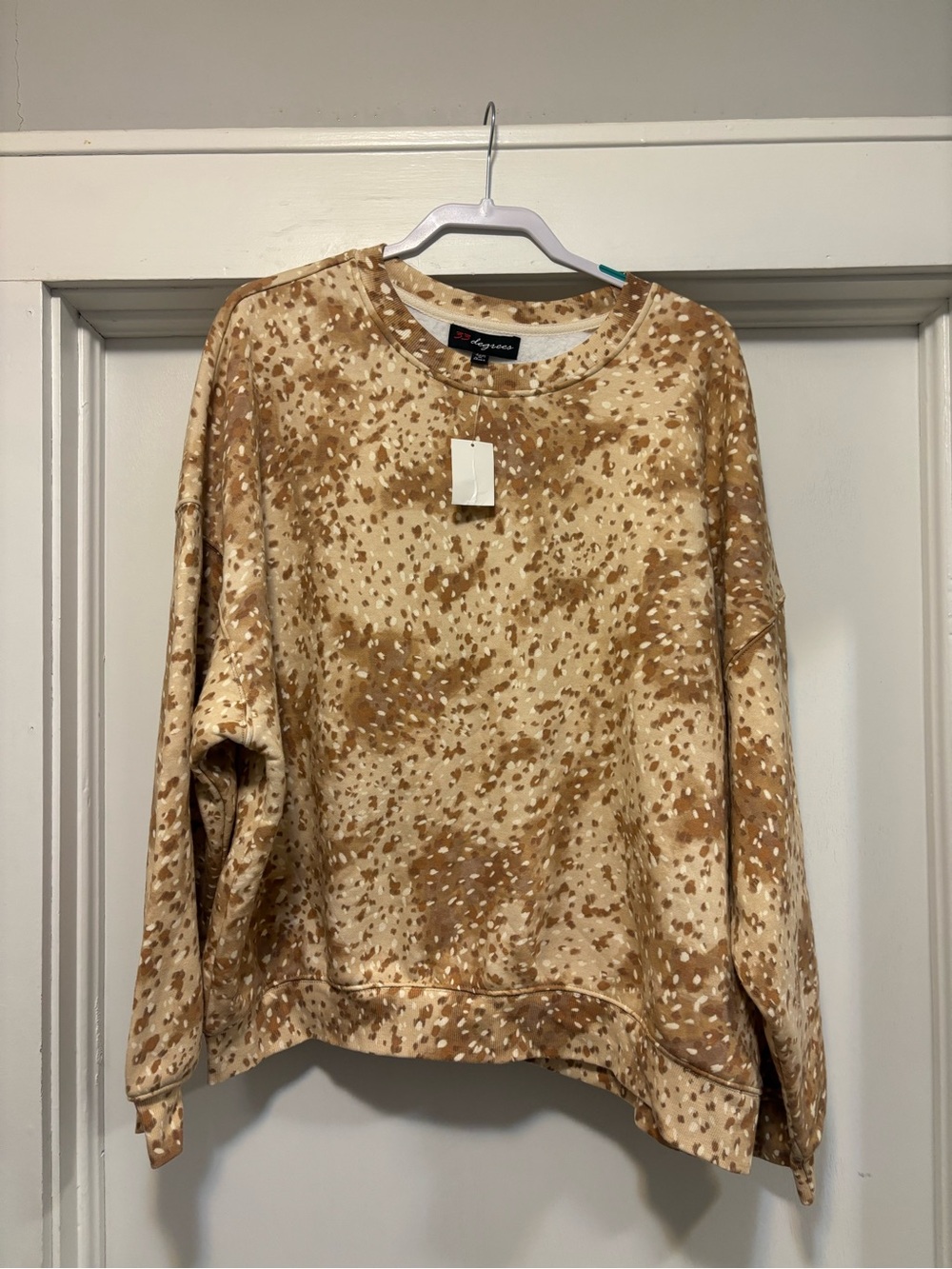 Tan Speckled Crewneck Sweatshirt